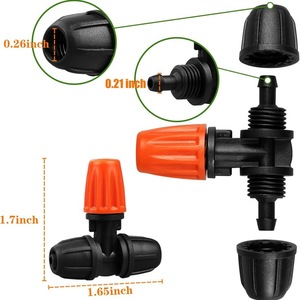 Kit de buses de pulvérisation orange réglables, petites, en plastique, à connexion rapide, pour l'irrigation des serres, le refroidissement et la suppression de la poussière - Product Image 2