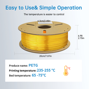 Filament d'imprimante 3D PETG en gros 1,75 mm 1 kg Jaune néon PETG Filament mat Haute vitesse Filament d'imprimante FDM - Product Image 6