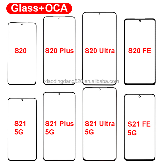 For Samsung for Galaxy S20 Ultra S20FE S20 Front Glass Touch Screen S21 Ultra 5G S21 Plus S21FE Outer Front Screen with 1-Year