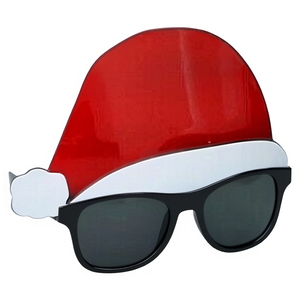 Disfraz de Papá Noel, Gafas, Gorro Rojo, Lentes de Sol, Regalo Navideño - Product Image 1