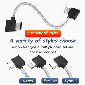 โดรนควบคุมระยะไกลไปยังแท็บเล็ตสาย OTG USB-C ไปยัง Type-C พร้อมแจ็กเก็ตไนล่อนสำหรับ <span class=keywords><strong>DJI</strong></span> Mavic <span class=keywords><strong>2</strong></span> Pro/zum/ <span class=keywords><strong>MINI</strong></span> <span class=keywords><strong>SE</strong></span>-DATA - Product Image 2