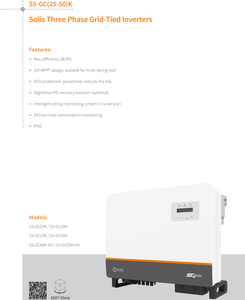DC/AC <span class=keywords><strong>Solis</strong></span> sulla griglia <span class=keywords><strong>Inverter</strong></span> trifase 25K/30K/33K/40K/50K <span class=keywords><strong>Inverter</strong></span> solare ad alta tensione per sistema PV su griglia - Product Image 3