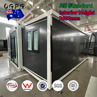 Casa Modular Prefabricada de 20 pies, 30 pies, 40 pies, Estándar Australiano, Dos Dormitorios, Casa Contenedor Prefabricada de Lujo Expandible