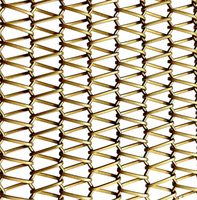 Vente directe usine – Rideau décoratif en maille de fil d'acier inoxydable à double crochet, anti-rouille, léger, couleur personnalisée, finition dorée