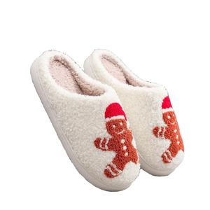 Nouvelles pantoufles thermiques douces populaires pour Noël 2023, cadeaux d'intérieur pour femmes et hommes, plateforme extérieure, hiver, blanches, imprimés animaux moelleux - Product Image 3
