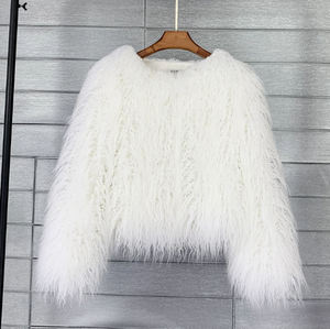 Chaqueta Corta de Piel Sintética para Mujer Viviblook Z1230TP01, Abrigo Cálido de Piel Sintética Colorida, Talla Grande, Ropa de Abrigo Peluda para Otoño e Invierno - Product Image 1