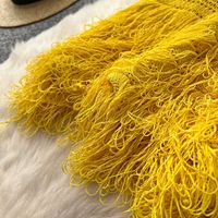 GX1139 Boutique 2025 Fashion Clothing Vendor Women Knitted Tassel Mini Dress Turtleneck Sleeveless Elegant Casual Dresses