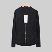 Veste de yoga respirante à col montant et coupe ajustée, best-seller - Haut de sport à manches longues pour la course à pied