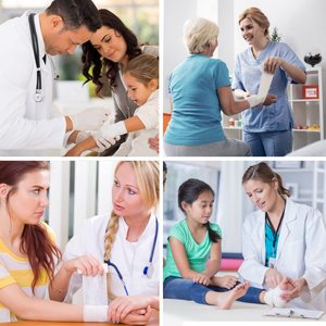 ผ้าพันแผลสีขาวเครป Pbt แบบมีกาวในตัวผ้าพันแผลที่กำหนดเองการดูแลแผลทางการแพทย์ผ้าพันแผลระบายอากาศ - Product Image 6