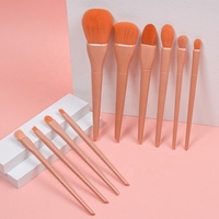 Ensemble de pinceaux de maquillage professionnels fond de teint végétalien couleur bonbon poudre à lèvres ensembles de pinceaux de maquillage marque privée