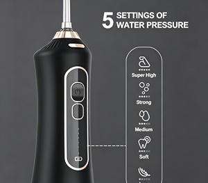 Hydropulseur électrique portable IPX7 300ML rechargeable par USB pour les voyages et la maison - Product Image 3