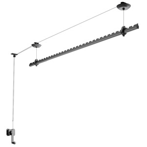 Hand Cranked <b>Clothes</b> Drying <b>Rack</b> Wall Mounted Adjustable For Balcony And Home Use Single Pole Folding Design - Product Image 2
