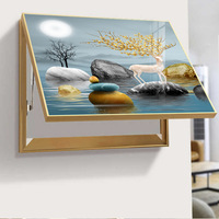 Décoration d'intérieur Vente en gros de cadres en aluminium PS en porcelaine cristal Boîte de compteur électrique en toile Peinture murale décorative
