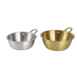 Korean Traditional <b>Wine</b> <b>Container</b> Korean Hiking Soup Dish Aluminum Yellow (4.7 Inches) Drinking Bowl - Product Image 3