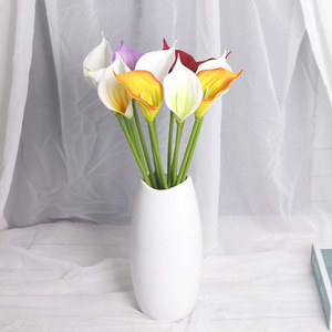 Lys Calla Artificiels 45cm de Haut, Fleurs en PU Ultra Réalistes, Tige Unique, Décoration de Mariage, Maison, Bureau, Salon - Product Image 3