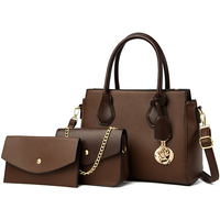Nouvel arrivage de sacs à main en cuir pu solide pour femmes, ensemble de sacs à bandoulière de luxe pour femmes