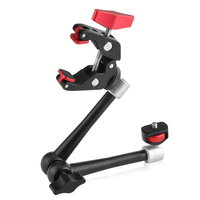 Kit bras magique et super pince réglable de 11 pouces pour flash lumière LED Microphone Vlog Cage de caméra et accessoires de têtes de trépied