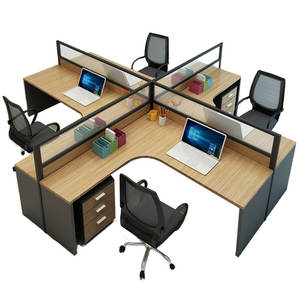 Muebles mesas y sillas de oficina modernos de madera duraderas de alta calidad escritorio modular para el personal Escritorio para el personal El último estilo único - Product Image 5