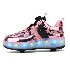 Enfants pour chaussures espace cuir supérieur semelle intermédiaire en caoutchouc Invisible Light-Up Design amovible petites roues sport <span class=keywords><strong>patins</strong></span> <span class=keywords><strong>à</strong></span> <span class=keywords><strong>roulettes</strong></span> - Product Image 3