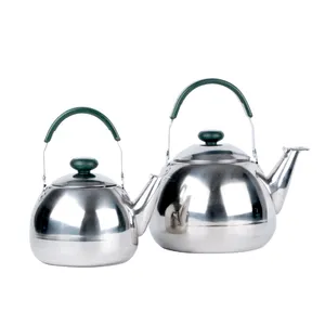 炉灶水壶不锈钢定制抛光201不锈钢厨房金属茶壶3L可持续库存咖啡壶茶壶