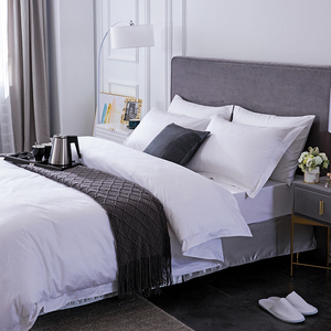 Sábanas de Hotel <span class=keywords><strong>Easton</strong></span> 80/20 de Polialgodón, 300 Hilos, Blancas, Juego de Ropa de Cama de Algodón - Product Image 4