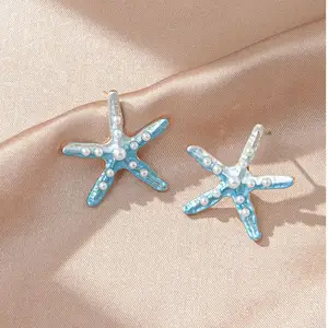Vendita calda INS Style orecchini Cartoon Ocean Style Series Jewelry Personality Trend Starfish orecchini