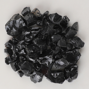 Verre igné <span class=keywords><strong>volcanique</strong></span> de style Feng Shui naturel d'obsidienne pour bijoux et artisanat spirituel cible de mascotte - Product Image 1