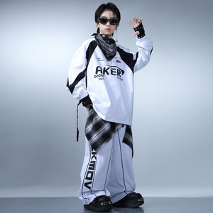Conjunto de Ropa de Baile Hip Hop Personalizada para Niños y Niñas, Estilo Americano, para Actuaciones de Jazz y Streetwear - Product Image 3