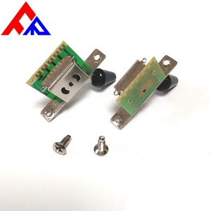 Interruptor de guitarra de 5 vías al por mayor para fabricantes, estilo horizontal, selector de pastillas blanco y negro para guitarra eléctrica plana - Product Image 2