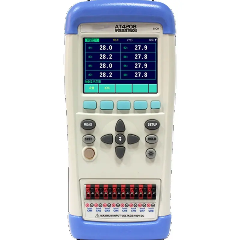 Controlador de temperatura digital portátil multicanal, registrador de datos para industria