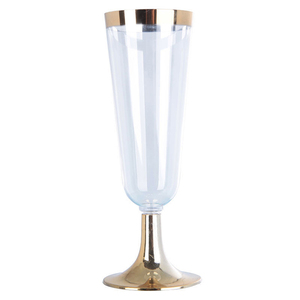 Verres à vin jetables en plastique transparent avec logo personnalisé, élégants avec bord doré, coupes élégantes pour les célébrations <span class=keywords><strong>de</strong></span> mariage, pour flûtes à <span class=keywords><strong>champagne</strong></span> - Product Image 2