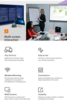 Ikinor PR65 65 inç Profesyonel İnteraktif Düz Panel 4K Parlama Önleyici Cam Ofis Okul Akıllı İnteraktif Yazı Tahtası