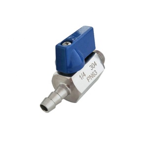 Valvola a sfera manuale <span class=keywords><strong>mini</strong></span> in acciaio inox 304 da 1/4'' - Connettore rapido NPT maschio per tubo, design sanitario, 1000 PSI - Product Image 5