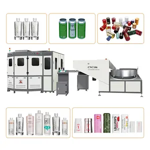 China Glass Plastic Bottle Cylindrical Fully Automatic Hot Stamping Printer Screen Printing Machine