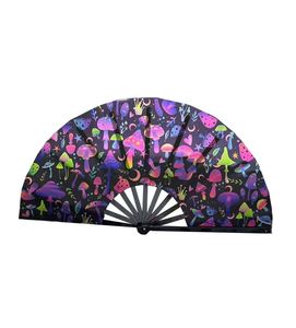 Bamboo Folding 33Cm Clack & Rainbow Hand Fan for Halloween Occasions - Product Image 5