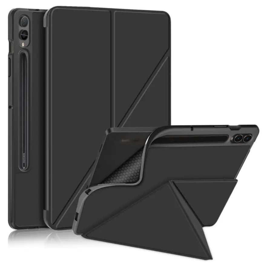 TPU Silicona Suave Anti-caída Plegable Soporte Business Flip Protect Case Tablet Cover para Samsung Tab S9 Plus 12,4 X810