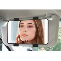Specchio cosmetico ricaricabile a led per specchio universale per visiera parasole per auto