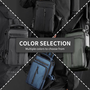 남성용 비즈니스 USB 충전 크로스바디 백, 방수 싱글 숄더 백팩, 대용량 멀티 포켓 메신저 백 - Product Image 2