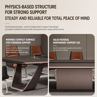 Table de Conférence Professionnelle Contemporaine avec Gestion des Câbles pour Grand Espace de Travail – Qualité Supérieure pour Bureau d'Entreprise