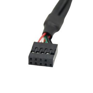 Cable de extensión USB DuPont de 9 pines a doble puerto, conector de placa base moldeado a alta presión con cable de cobre de paso de 2,54 mm - Product Image 1
