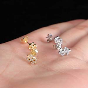 Hip Hop Jewelry Iced Out Diamond Dollar Sign <b>Stud</b> Earrings18K Gold Plated Luxury Jewelry Gift for Men and Women - Product Image 6