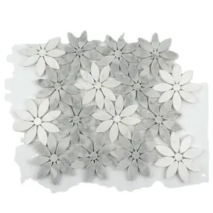 Decoration Ideas Wonderful Flower Stone Mosaic Art Design Stone For Wall