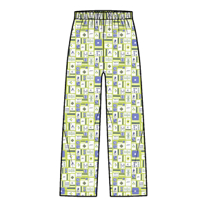Nuevos estampados Mahjong, pantalones de pijama de seda de leche para mujer, precio al por mayor, cintura elástica con bolsillos laterales, pantalones para dormir. - Product Image 3
