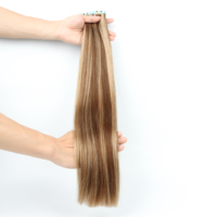 Extensions de cheveux adhésives invisibles de qualité supérieure, technologie injectée pour une intégration sans couture, effet naturel comme sur le cuir chevelu