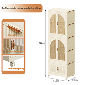 Gabinete de almacenamiento de plástico grueso extragrande, gabinete de almacenamiento <span class=keywords><strong>multiusos</strong></span> Simple para ropa, <span class=keywords><strong>armario</strong></span> de dormitorio para el hogar - Product Image 3