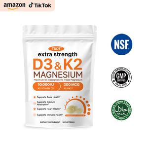 Cápsulas Blandas de Magnesio D3 K2 Extra Fuertes, Suplemento Dietético de Vitamina D3 y MK-7 con Aceite de Coco, 30 Cápsulas Blandas - Product Image 2