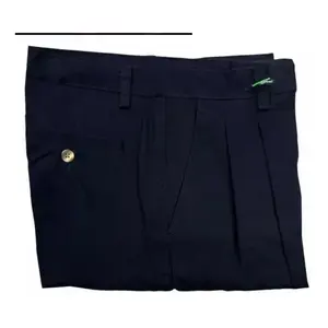 Pantalon en gabardine pour femme Cavechi, bleu marine, tailles 28-40, coupe droite longue, infroissable, décontracté, pour l'automne - Product Image 1