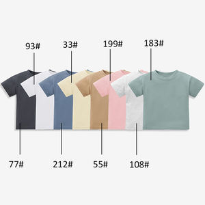 カスタムOネックオーガニックコットン半袖サマーオーバーサイズベビー無地Tシャツ - Product Image 3