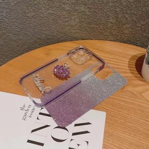 Nouvelle <span class=keywords><strong>coque</strong></span> de téléphone portable adaptée à l'iPhone 14 Pro Max, pour femme, motif cygne, dégradé scintillant, compatible avec iPhone 13, 12, 11 - Product Image 3