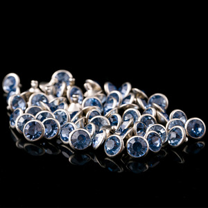 Piedras de imitación rosas con borde plateado, redondas, de 16 facetas, para coser, con reverso plano, para bolsos, zapatos, ropa, joyería y accesorios. - Product Image 2